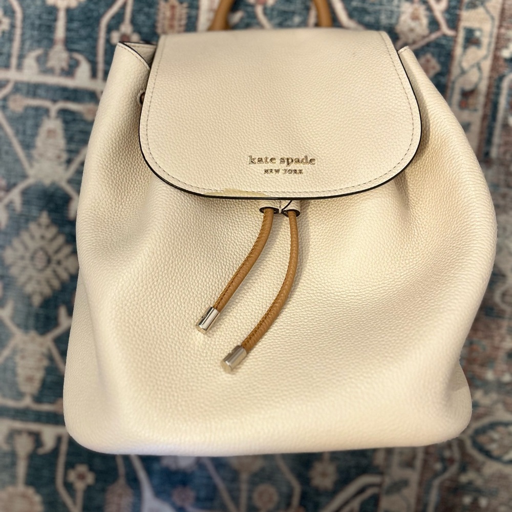Kate Spade Ivory Leather Backpack